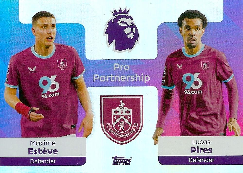 Fodbold kort Topps Premier League 2025/2026 - Pro Partnership Maxime Esteve/Lucas Pires - Pokedexet