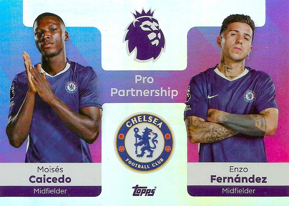 Fodbold kort Topps Premier League 2025/2026 - Pro Partnership Moises Caicedo/Enzo Fernandez - Pokedexet