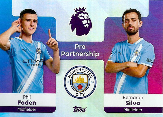Fodbold kort Topps Premier League 2025/2026 - Pro Partnership Phil Foden/Bernardo Silva - Pokedexet