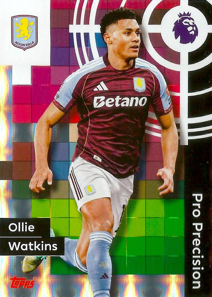 Fodbold kort Topps Premier League 2025/2026 - Pro Precision Ollie Watkins - Pokedexet