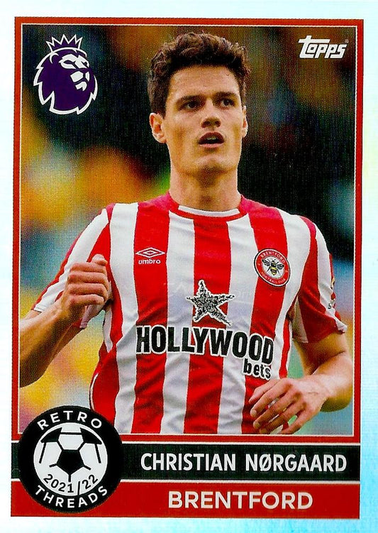 Fodbold kort Topps Premier League 2025/2026 - Retro Threads Christian Nørgaard - Pokedexet