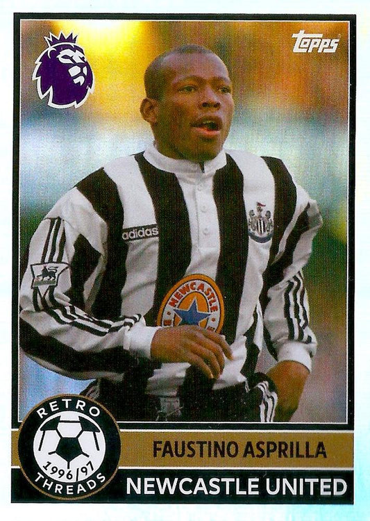 Fodbold kort Topps Premier League 2025/2026 - Retro Threads Faustino Asprilla - Pokedexet