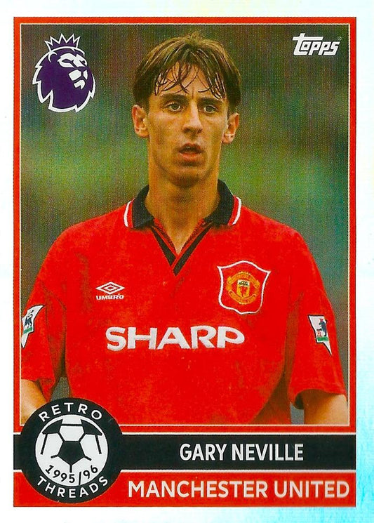 Fodbold kort Topps Premier League 2025/2026 - Retro Threads Gary Neville - Pokedexet