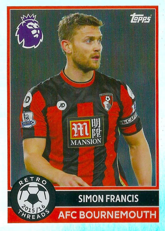 Fodbold kort Topps Premier League 2025/2026 - Retro Threads Simon Francis - Pokedexet