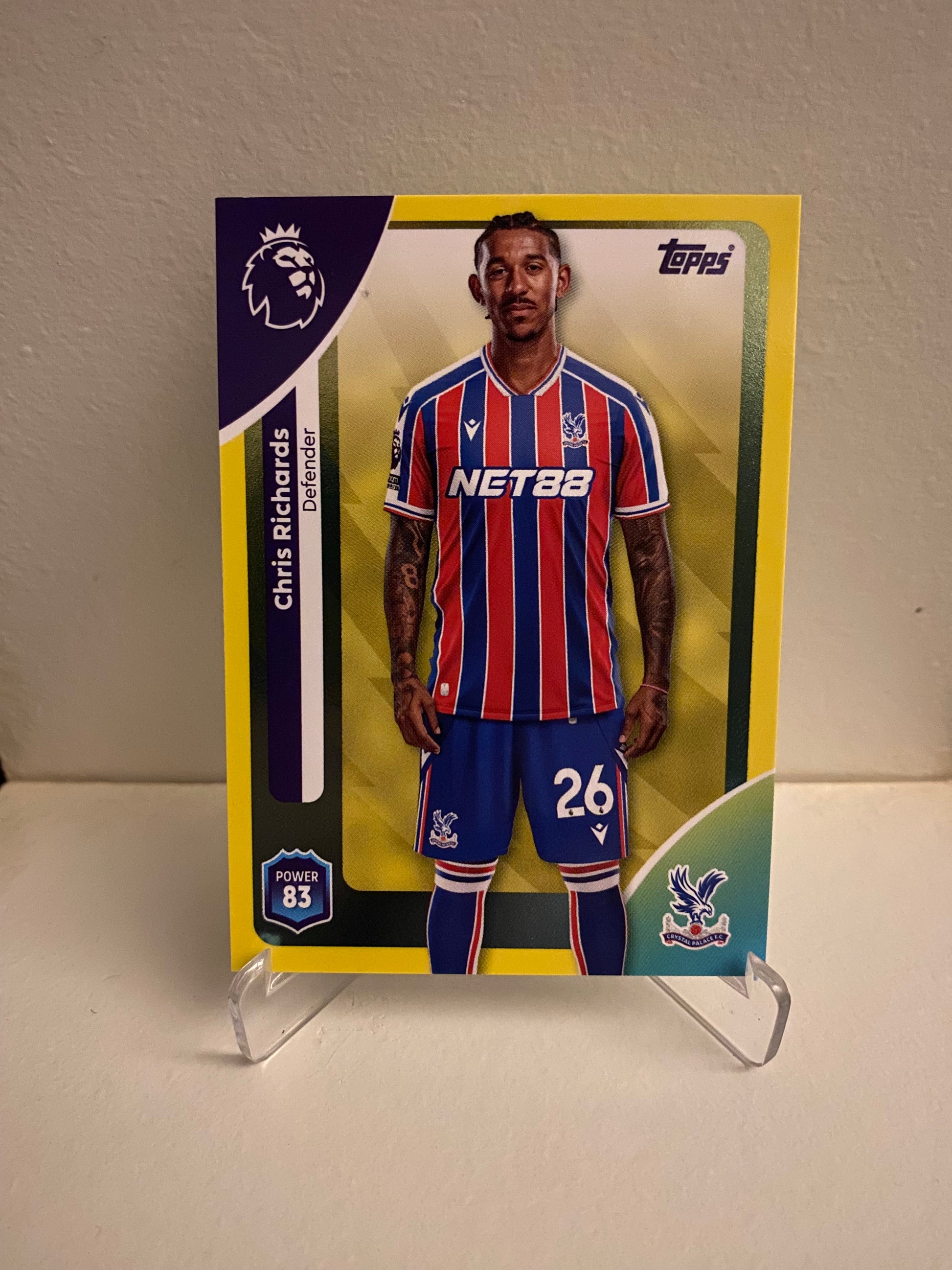Fodbold kort Topps Premier League 2025/2026 - Yellow Parallel Chris Richards - Pokedexet