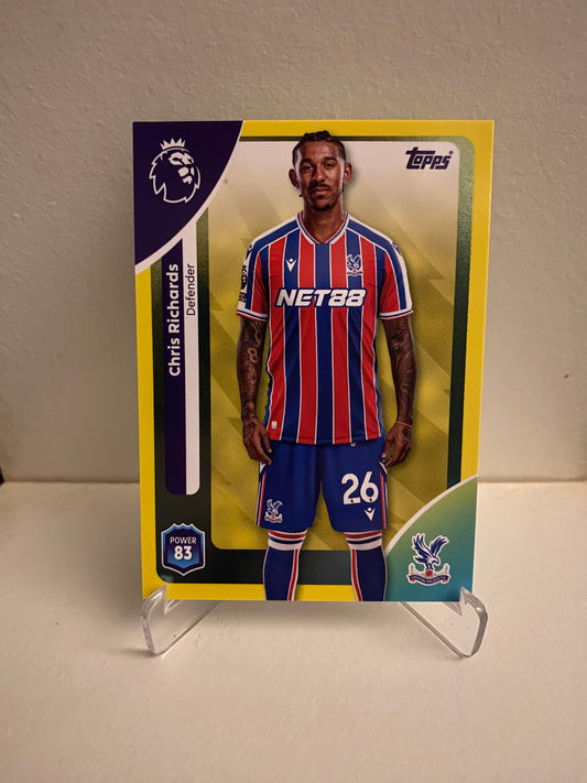 Fodbold kort Topps Premier League 2025/2026 - Yellow Parallel Chris Richards - Pokedexet