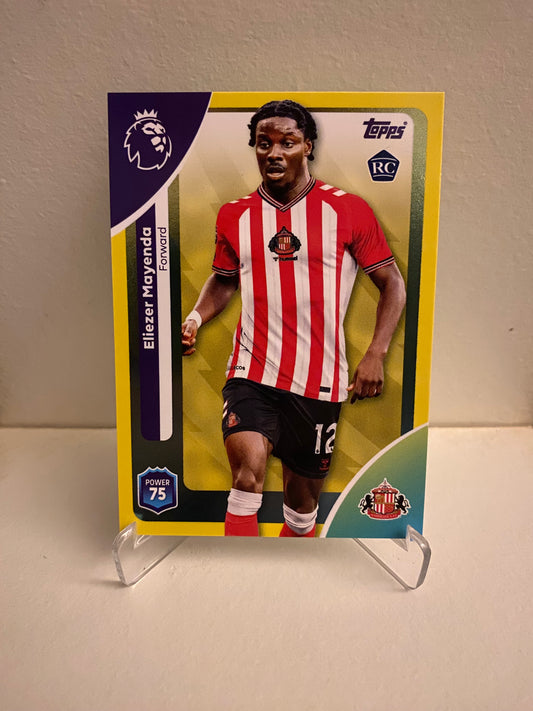 Fodbold kort Topps Premier League 2025/2026 - Yellow Parallel Eliezer Mayenda - Pokedexet