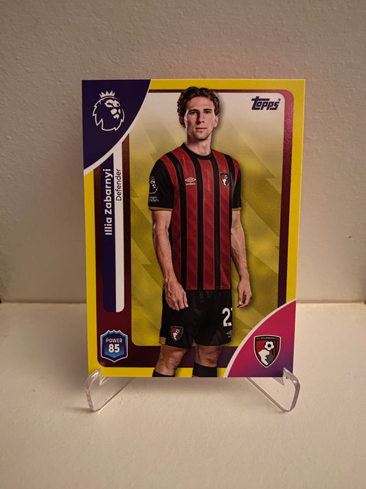 Fodbold kort Topps Premier League 2025/2026 - Yellow Parallel Illia Zabarnyi - Pokedexet
