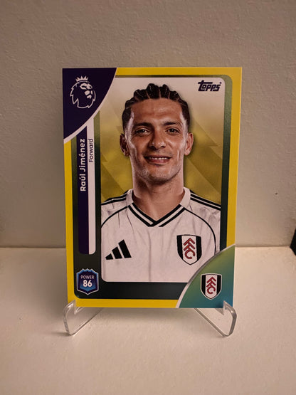 Fodbold kort Topps Premier League 2025/2026 - Yellow Parallel Raul Jimenez - Pokedexet