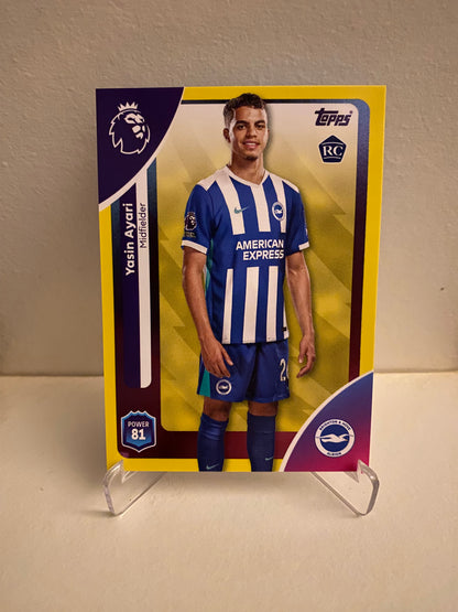 Fodbold kort Topps Premier League 2025/2026 - Yellow Parallel Yasin Ayari - Pokedexet