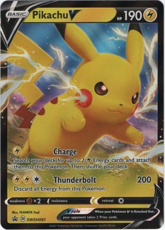 Pokemon Sword & Shield Promo Kort - Pikachu V (61)